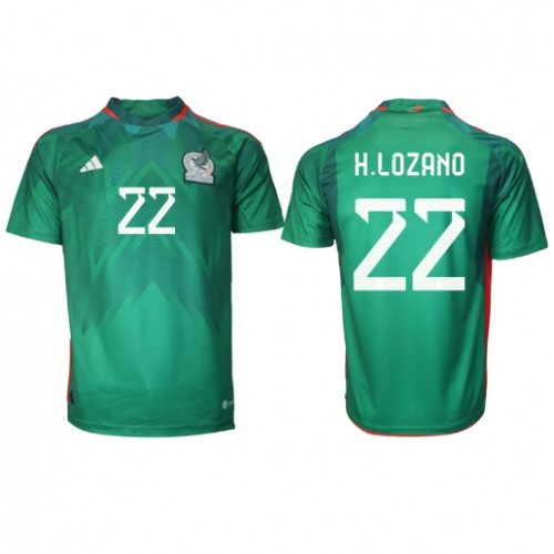 Moški Nogometni dresi Mehika Hirving Lozano #22 Domači SP 2022 Kratek Rokav